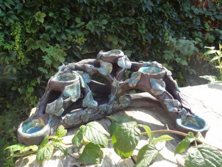 Svícen s břečťanem (raku)