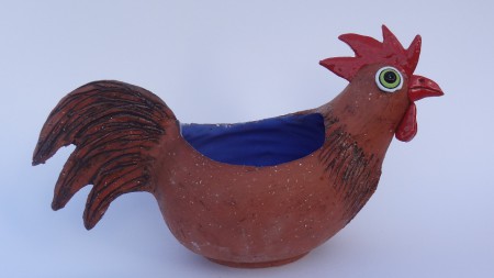 Velký kohoutek s miskou, šířka 32 cm