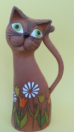 Kočka v květinovém záhonu, 40 cm